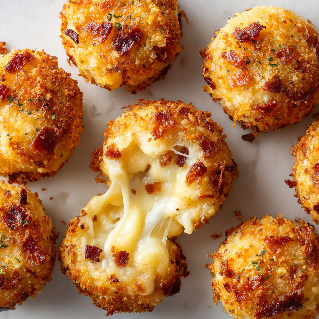 Une photo de Bouchées Fondantes aux Lardons et Comté sur un plateau.