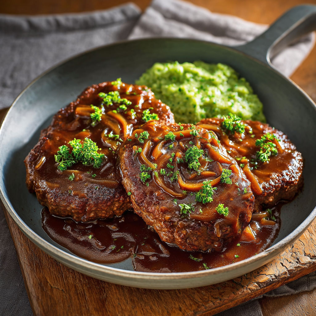Steak Haché Gourmet au Marsala et Gremolata de Légumes.
