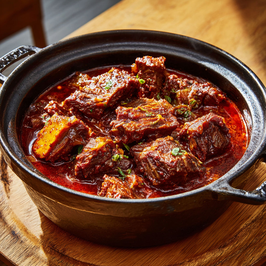 Bœuf Coréen Braisé au Gochujang et Gingembre.