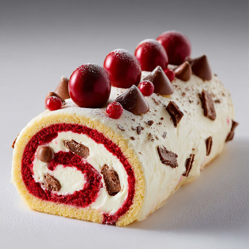 Bûche gourmande mascarpone-cerises façon Schoko-Bons.