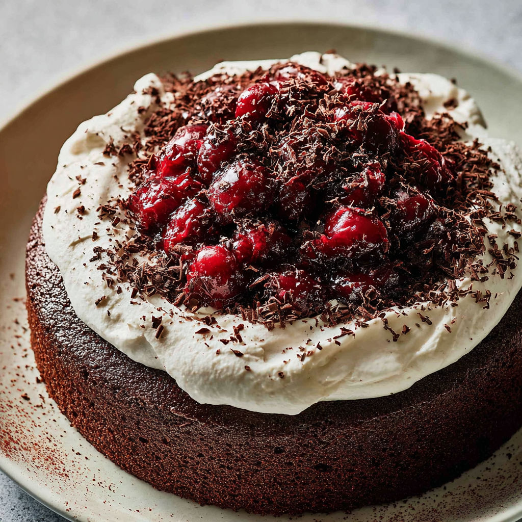 Forêt-Noire Express au Chocolat et Griottes.