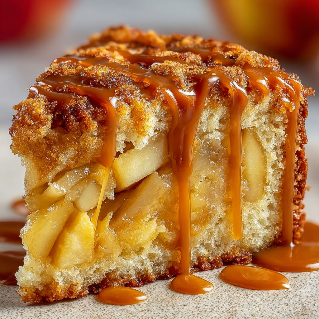 Moelleux Fondant aux Pommes et Caramel Doré.