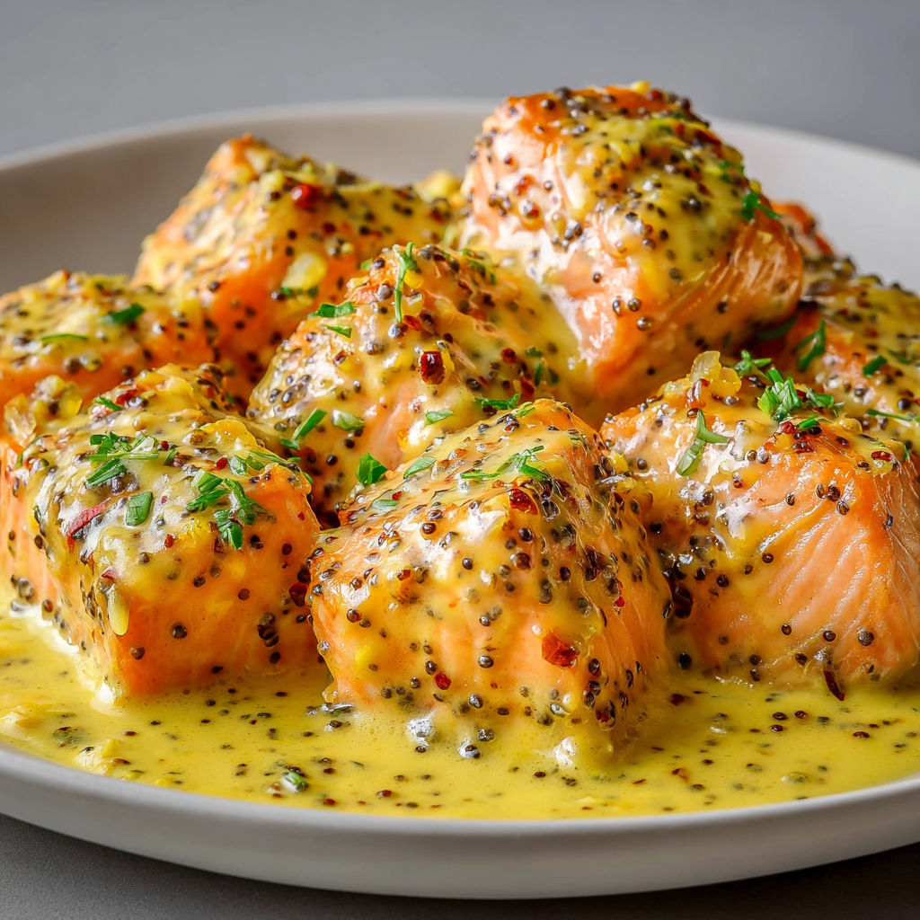 Sauté de Saumon Crémeux au Citron et Moutarde.