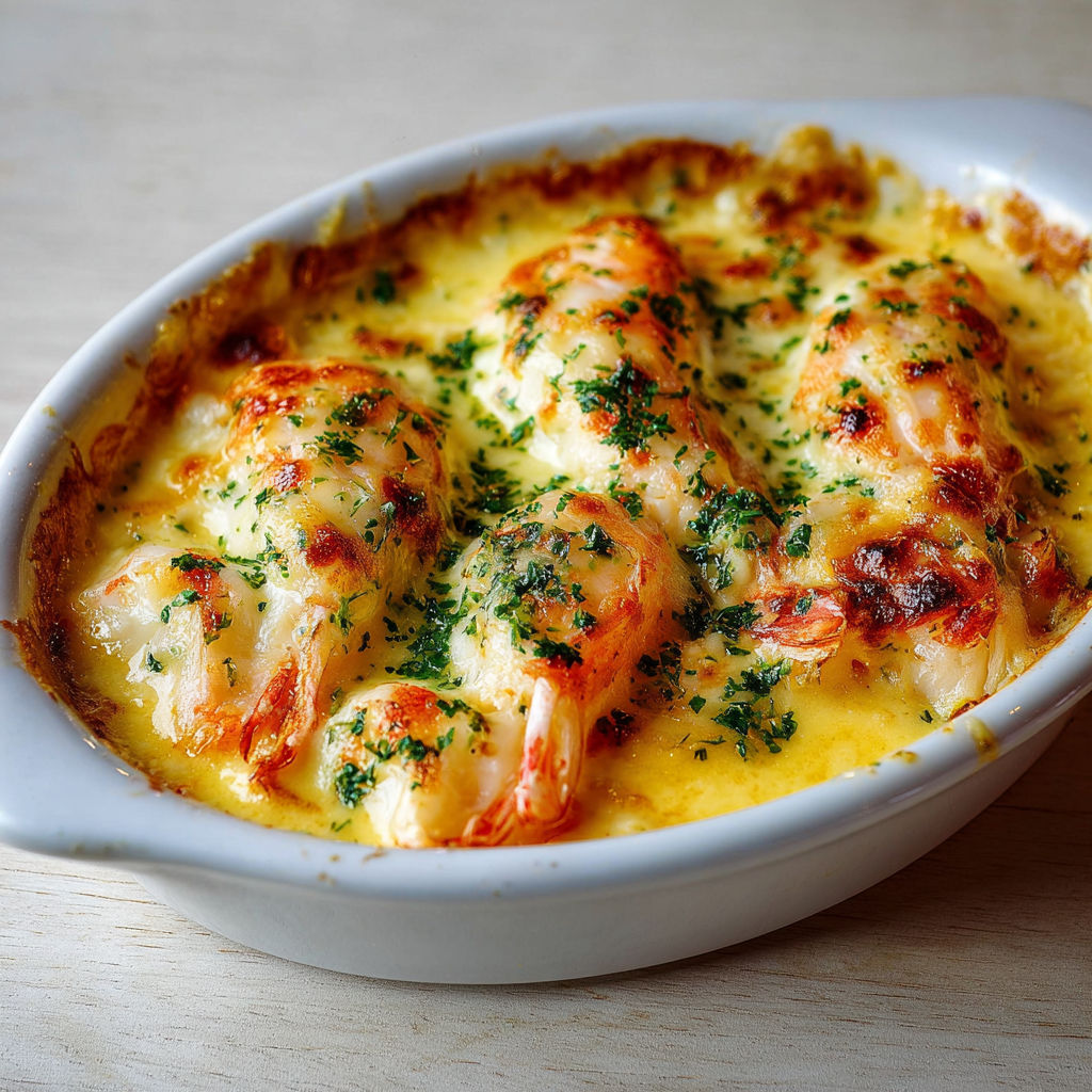 Langoustines Gratinées au Safran, Fondantes et Élégantes.