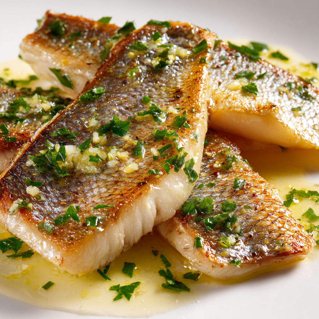 Filets de daurade au beurre citronné, une recette savoureuse et délicieuse.