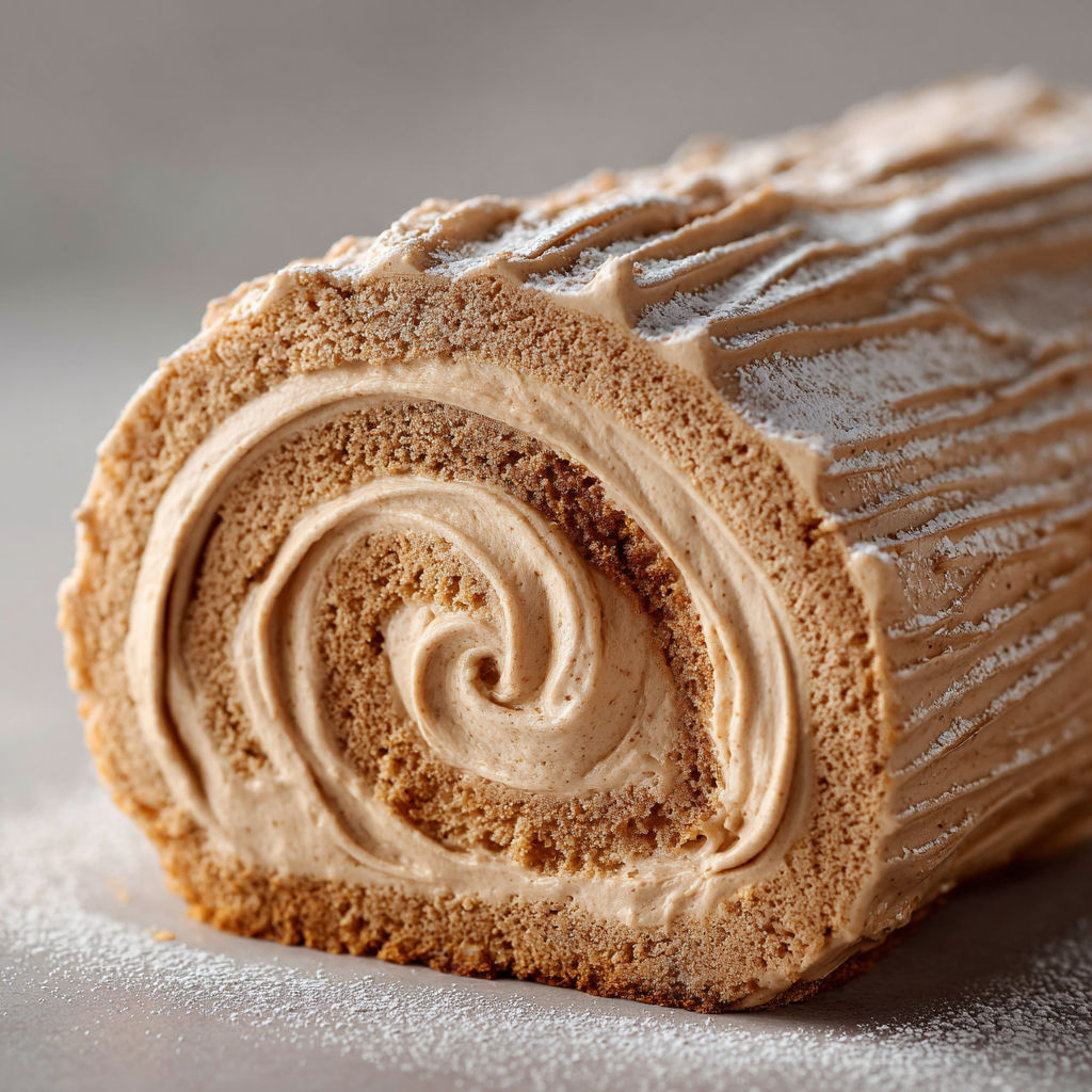 Roulé de Noël au Café, Crème au Beurre Onctueuse.