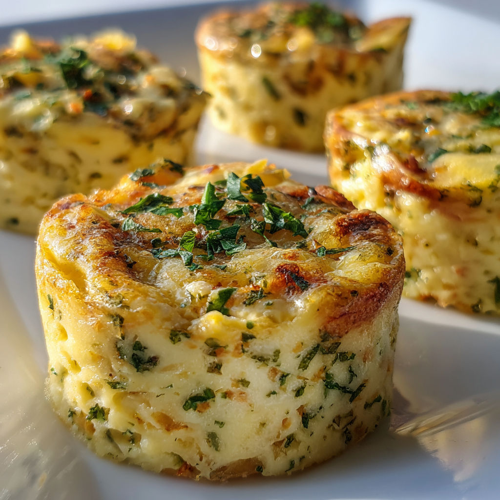 Flans légers au thon et fromage râpé.