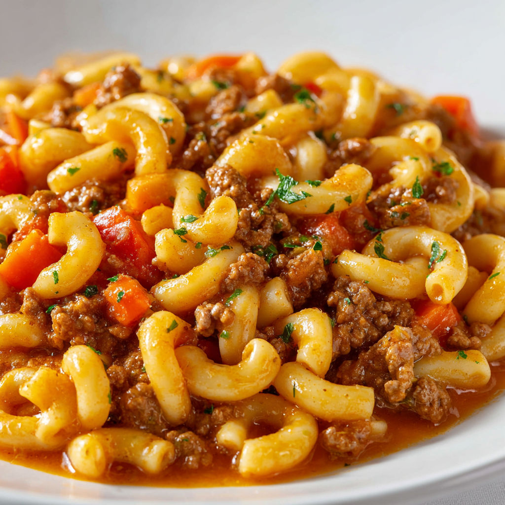 Une recette de Macaroni réconfortant à la sauce tomate et viande hachée.
