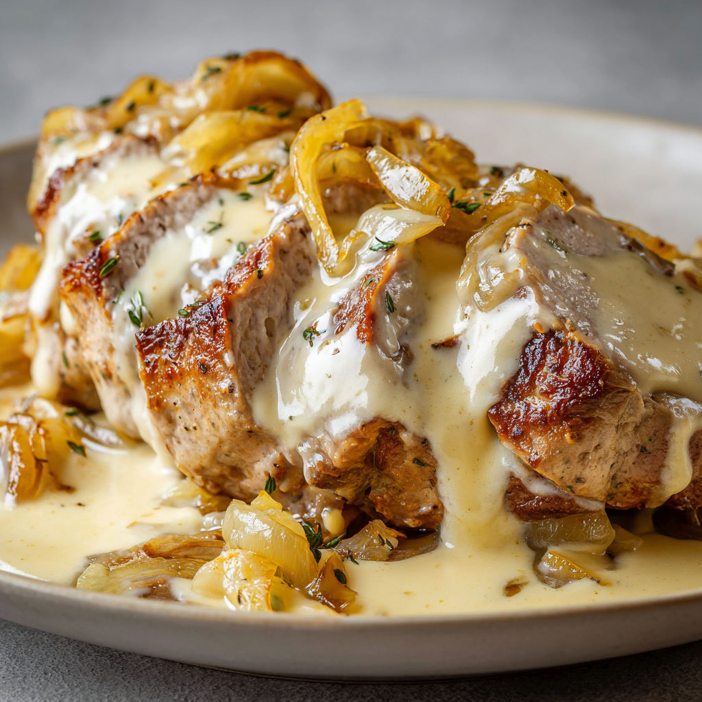 Filet mignon façon montagne, oignons caramélisés et reblochon fondant.