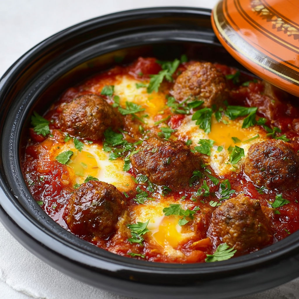 Tajine de keftas aux œufs, recette marocaine authentique et parfumée