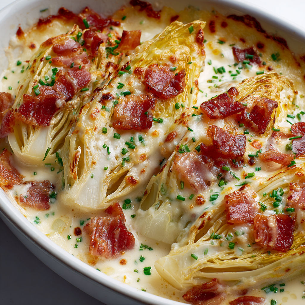 Une recette d'Endives braisées façon gratin gourmand au bacon.