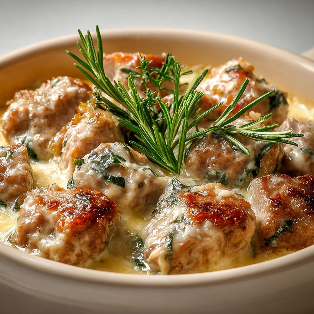 Cassolette de veau fondante au parmesan et herbes aromatiques.