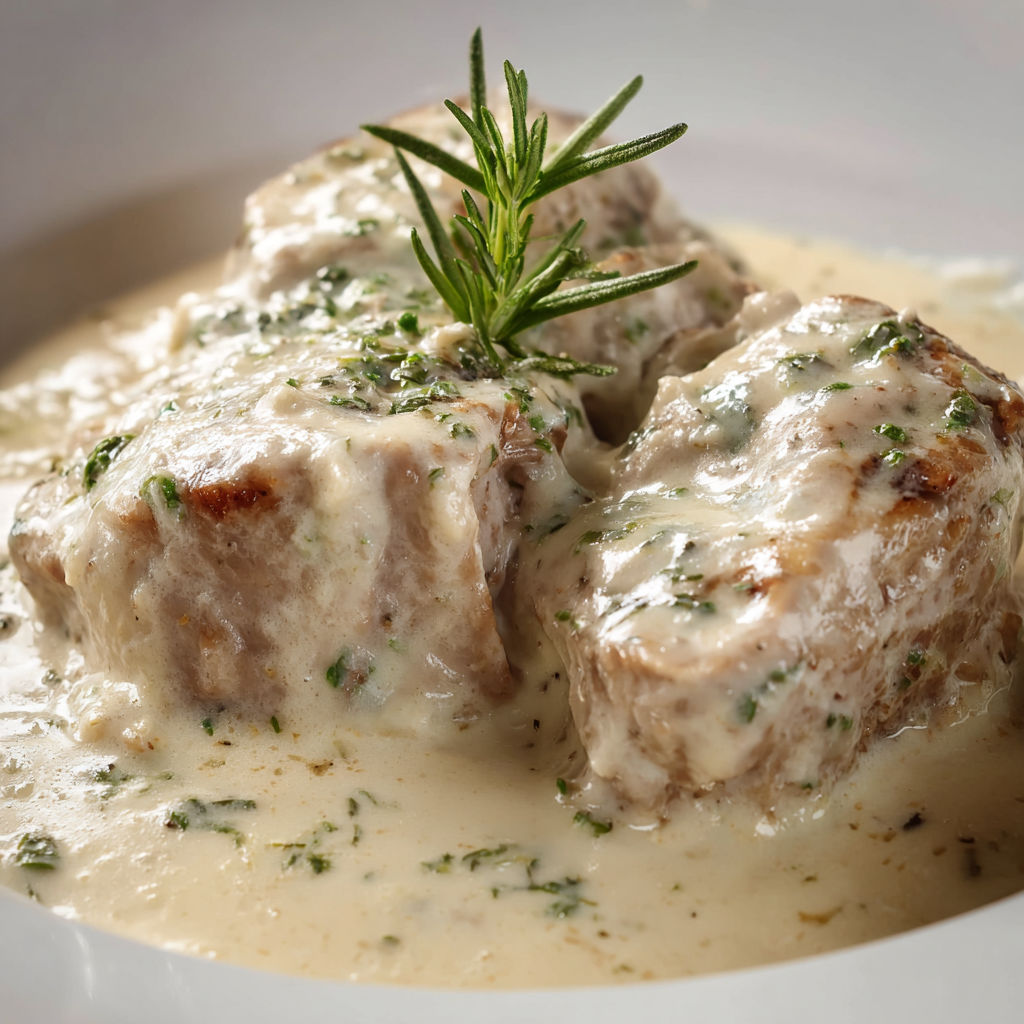 Tournedos de boeuf à la crème onctueuse légère en cocotte, une recette savoureuse et délicieuse.