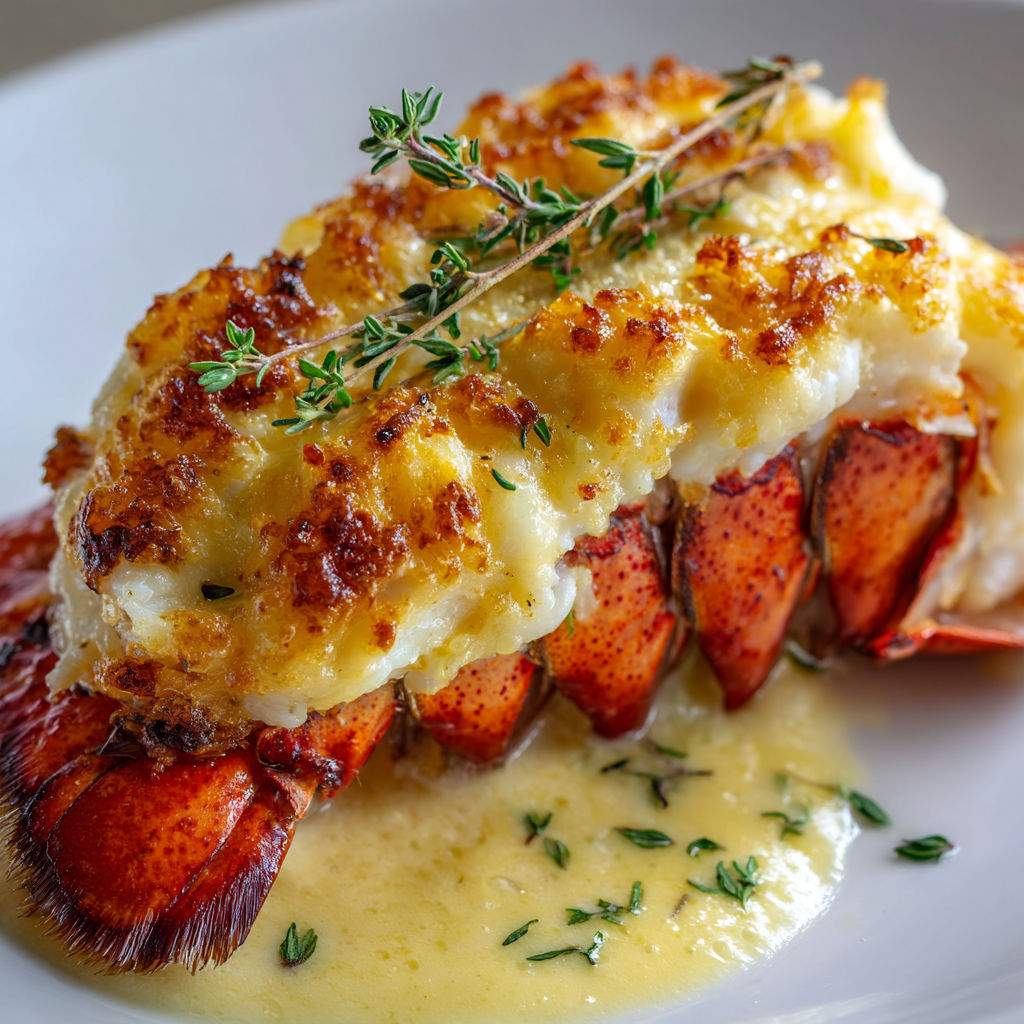 Demi-homards nappés de sabayon au champagne, élégance gourmande.