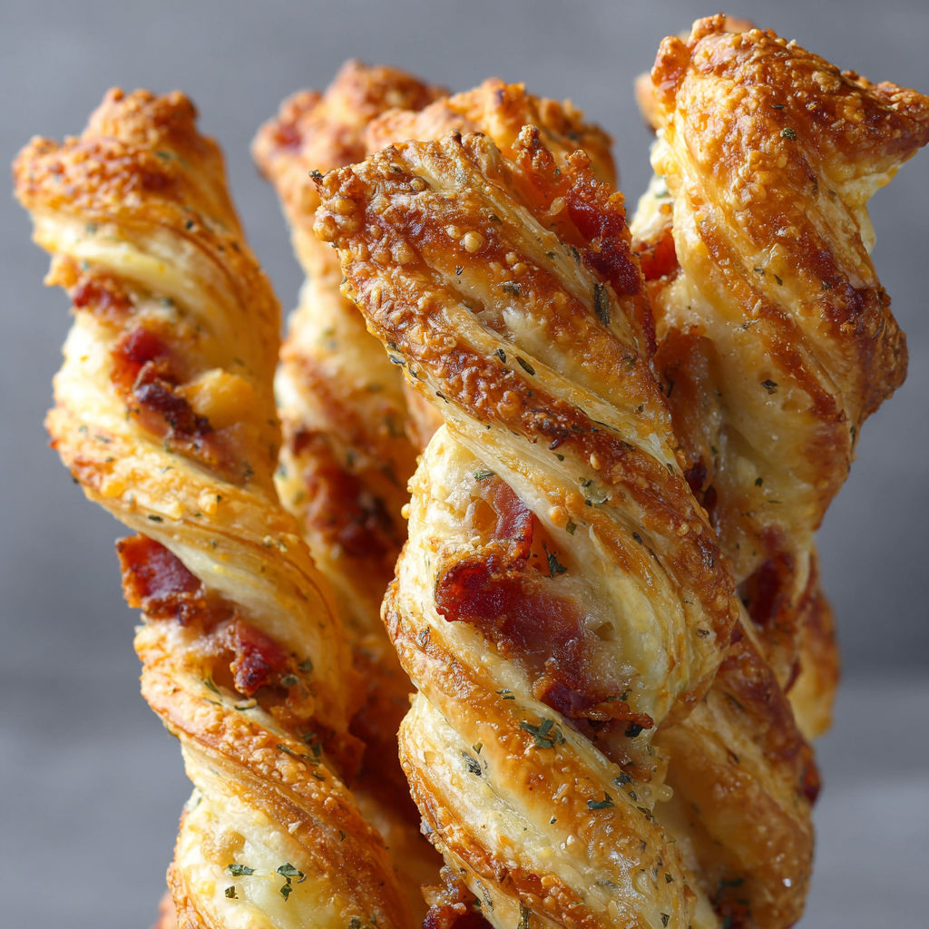 Torsades feuilletées pour vos apéros - Des torsades de pâte feuilletée avec des herbes et des épices pour un délicieux apéritif.