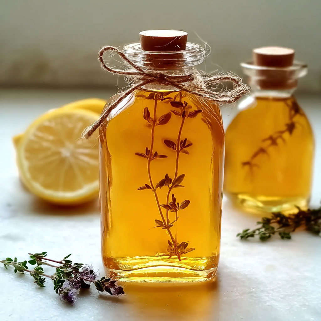 Recette facile de sirop de thym maison doux aromatique et réconfortant.