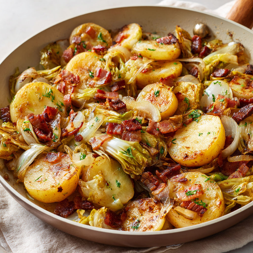 Une recette de Poêlée paysanne aux endives pommes de terre et lardons bien fondante.