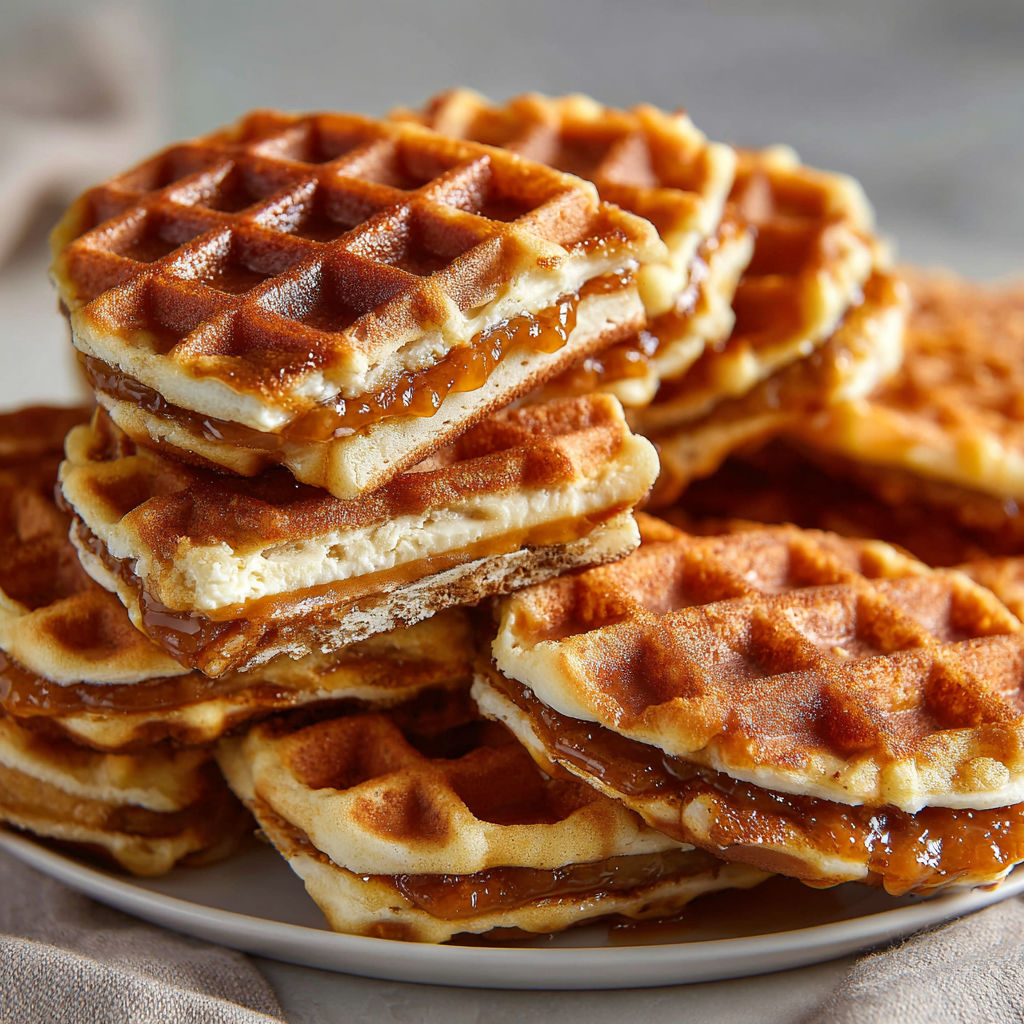 Gaufres flamandes maison moelleuses au cœur fondant de cassonade.
