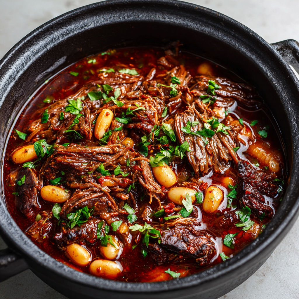 Mijoté de bœuf fondant aux arômes de cannelle, anis et gingembre.
