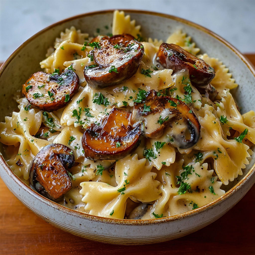 Farfalles Gourmandes aux Champignons : La Recette Ultra-Facile qui Fait l’Unanimité.