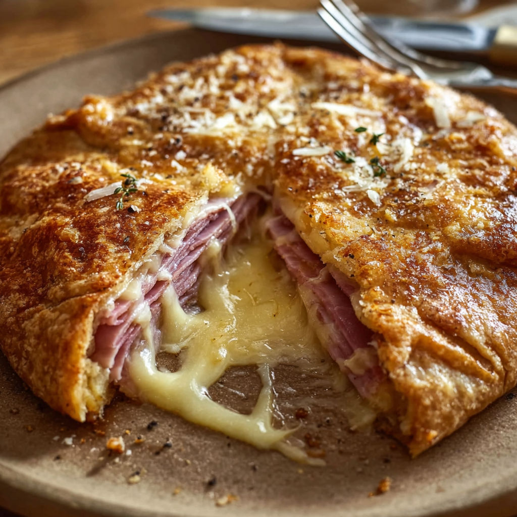 Galette Sarrasin Express, Cœur Fromage & Jambon Doré.