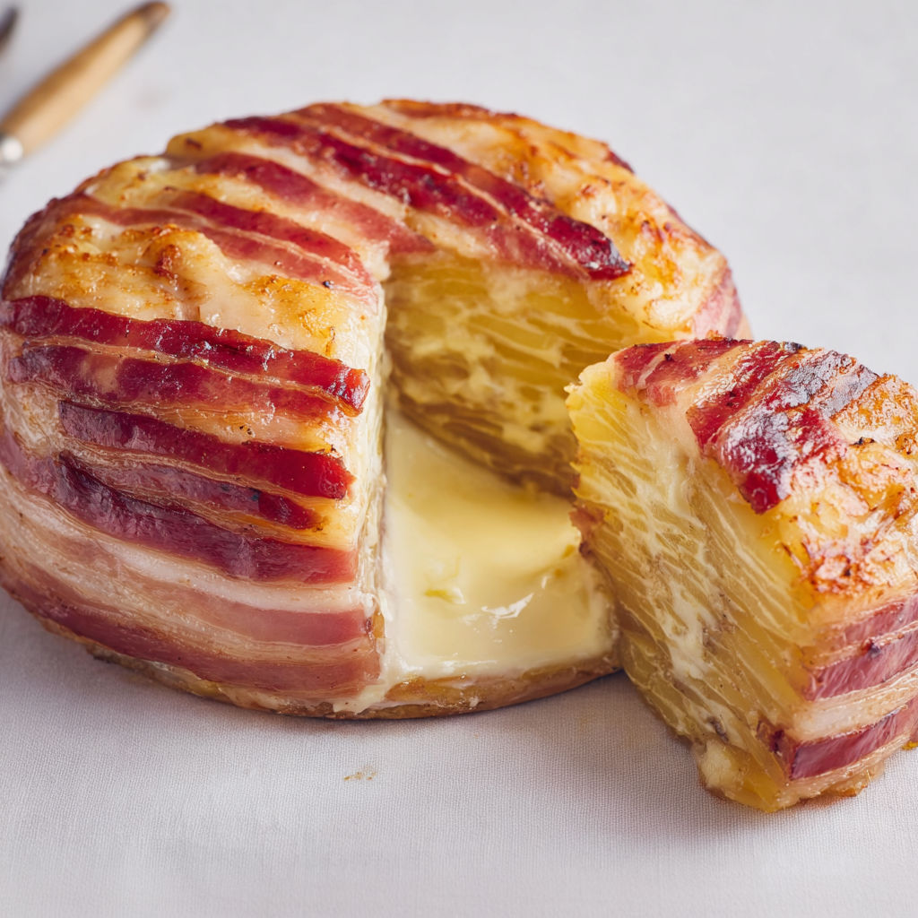 Gâteau de Pommes de Terre au Reblochon, Cœur Fondant.