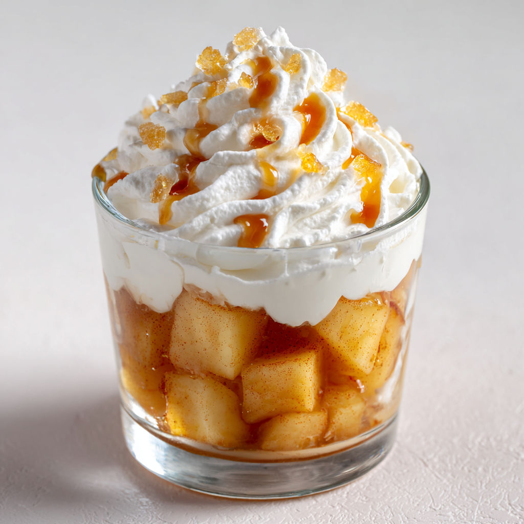 Pommes caramélisées & chantilly maison : la verrine qui fait craquer.
