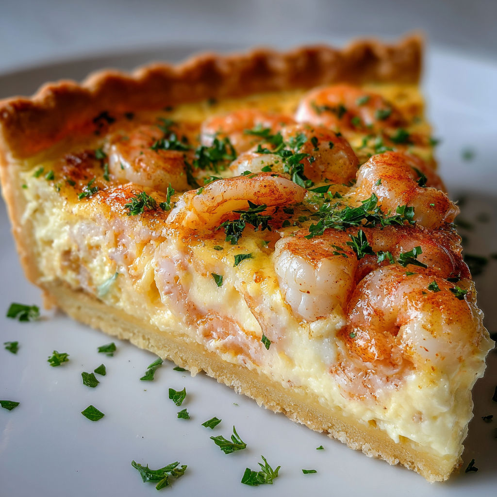 Tarte Gourmande aux Crevettes et Fromage, façon Floride.