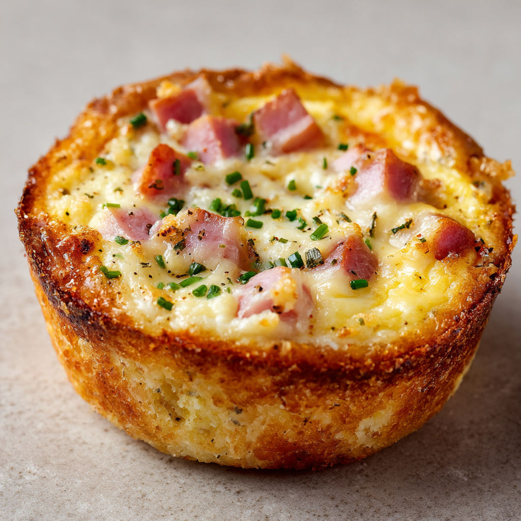 Petites quiches façon croque, jambon et gruyère fondant, prêtes à croquer.