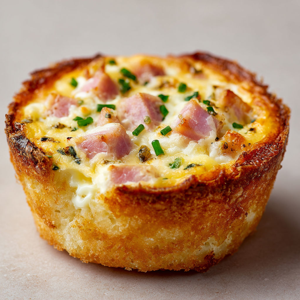 Mini bouchées de croque-quiches au jambon bien dorées, cœur crémeux et fondant.
