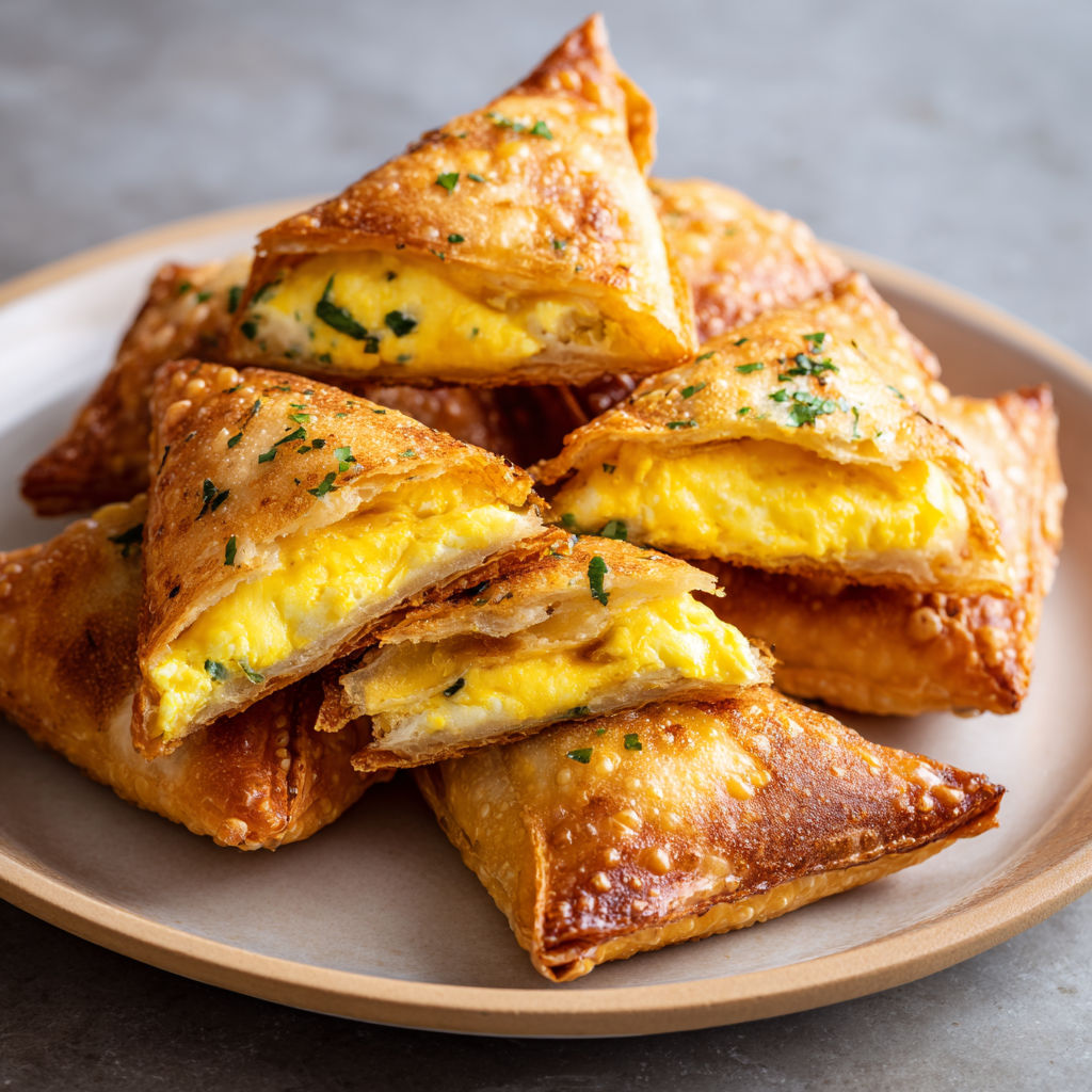 Bricks Gourmandes aux Œufs et Kiri Fondant.