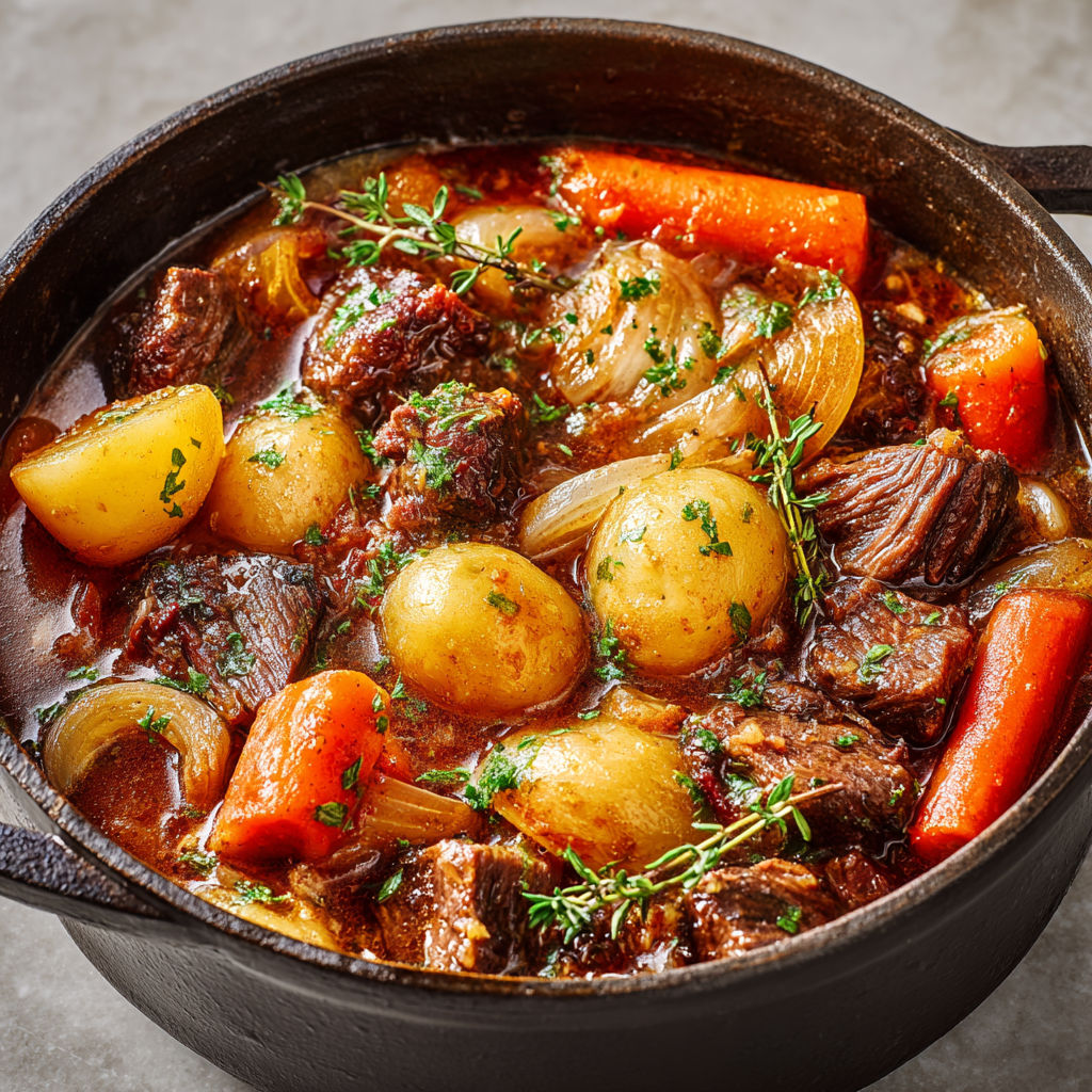 Navarin d’Agneau Express au Cookeo, Légumes Fondants et Bouquet Garni.
