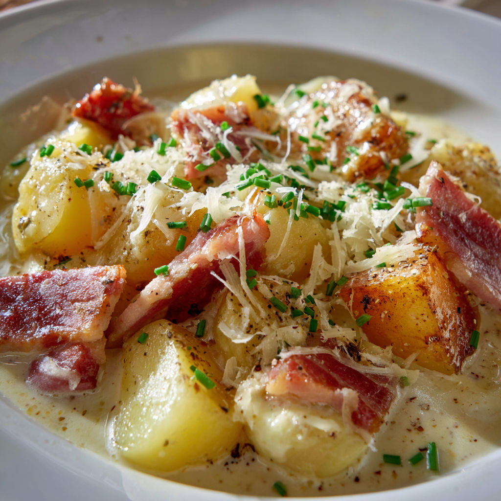 Navets et Pommes de Terre Mijotés au Lard, Façon Potée Gourmande.