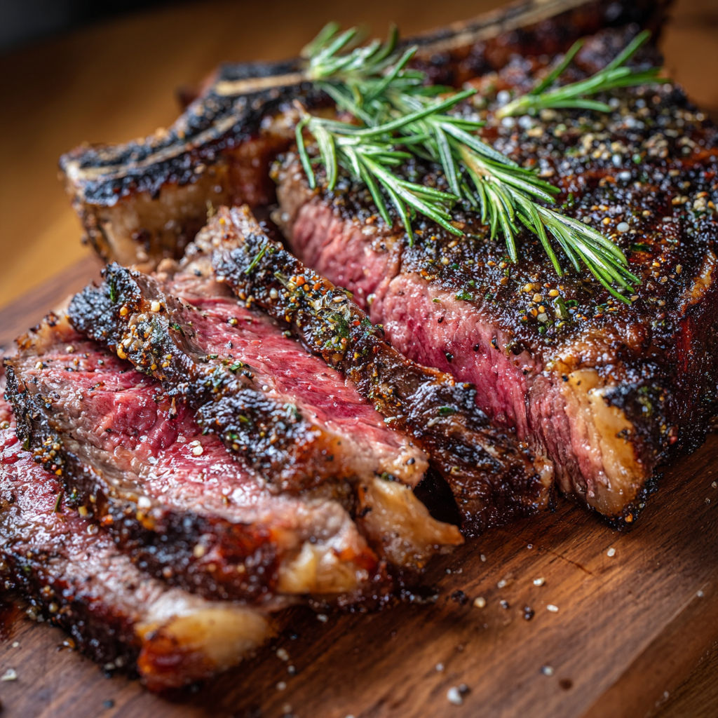 Côte de Bœuf au Barbecue, Croûte de Gros Sel et Herbes de Provence.
