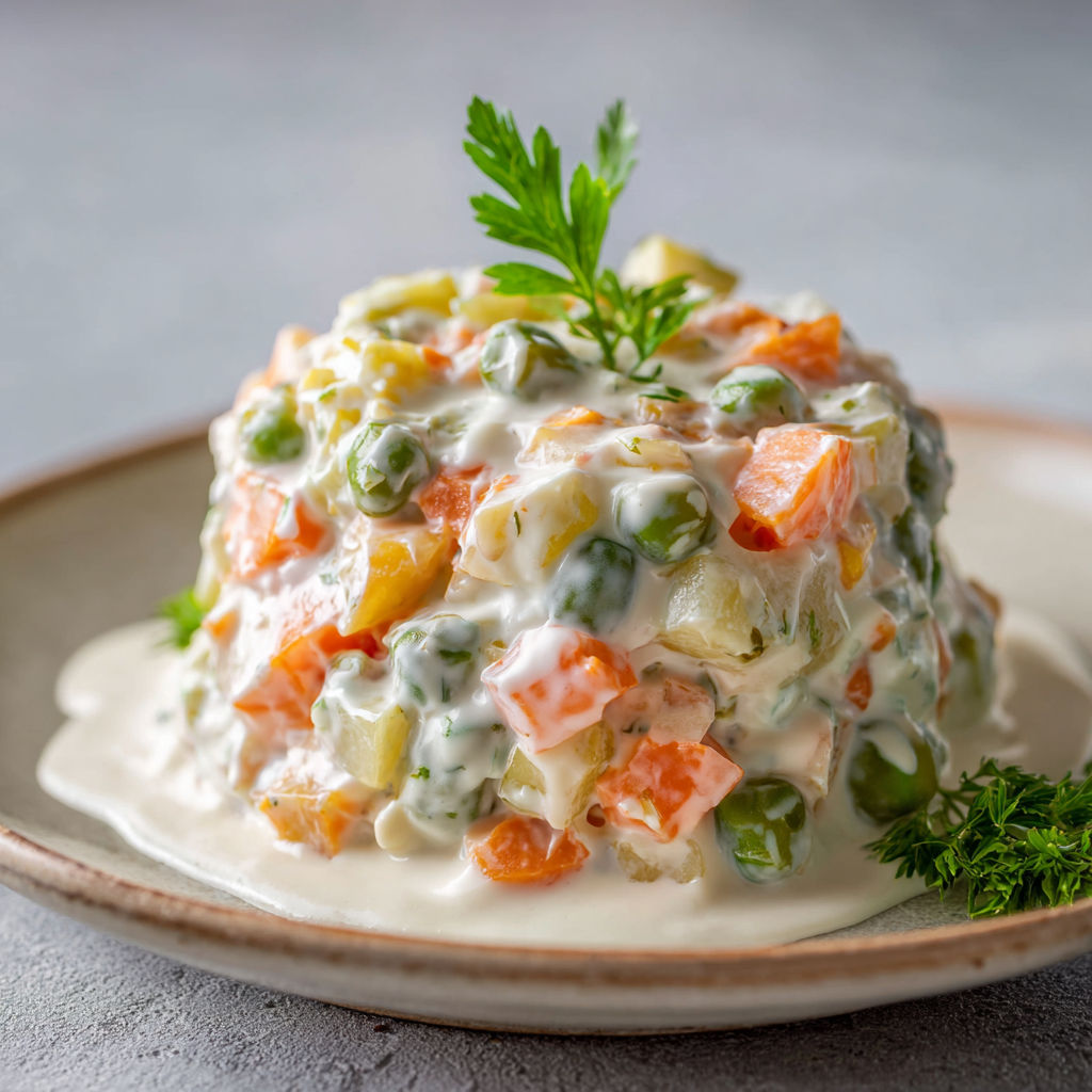 Salade de Légumes Façon Bistrot aux Herbes Fraîches.