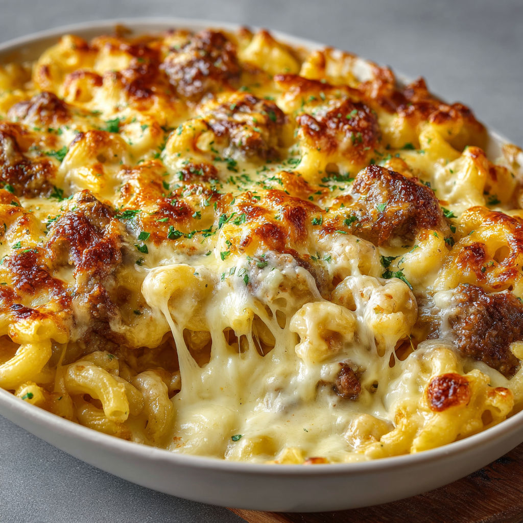 Un plat de gratin ultra fondant coquillettes raclette sur une table.