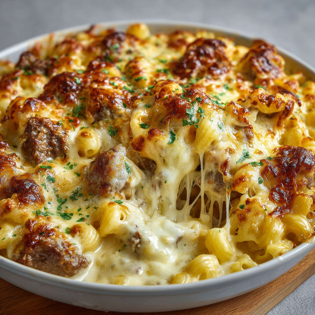 Coquillettes Gourmandes au Bœuf et Fromage à Raclette.