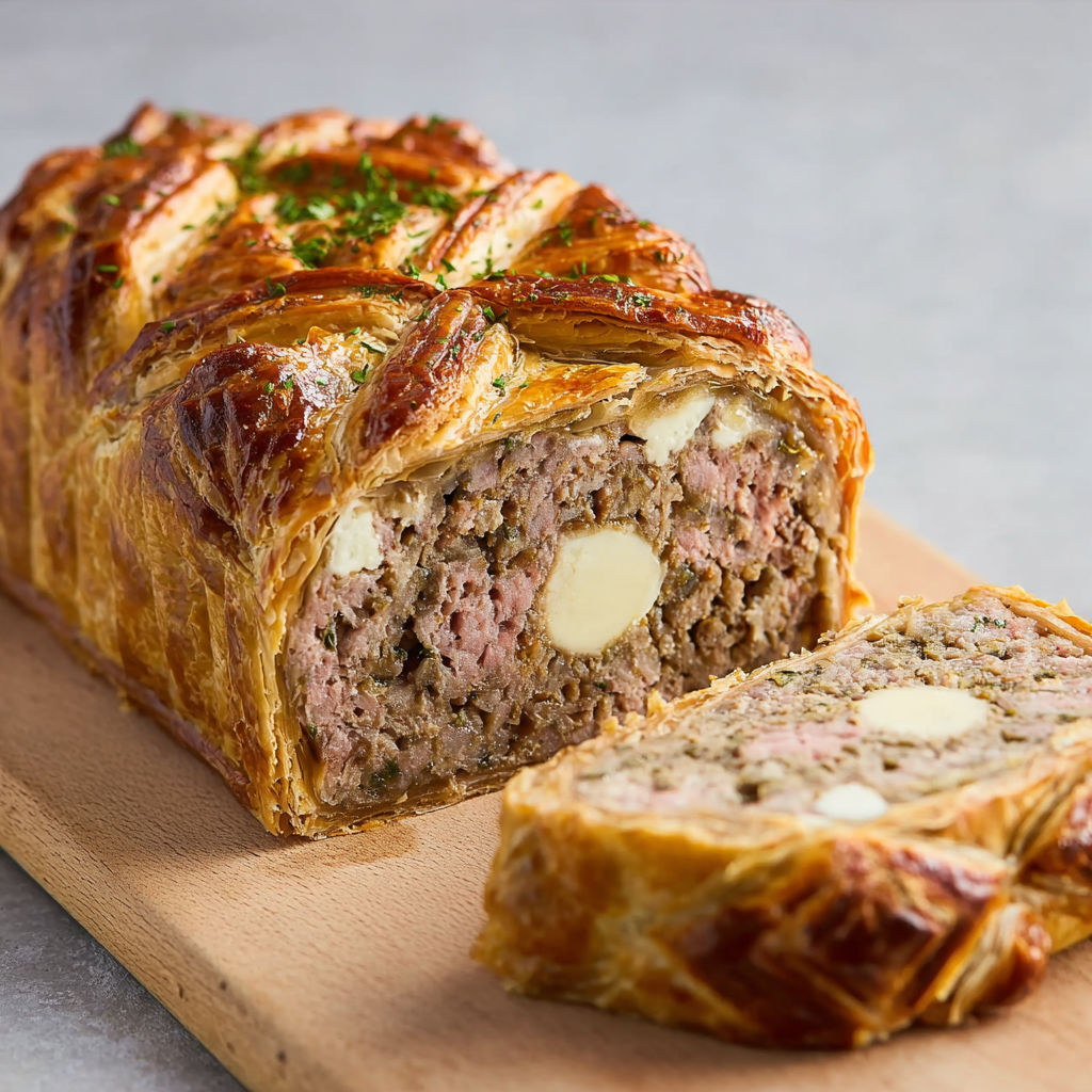 Pain de veau fondant au four, parfumé au thym et à la sauge, cœur tendre et gourmand.