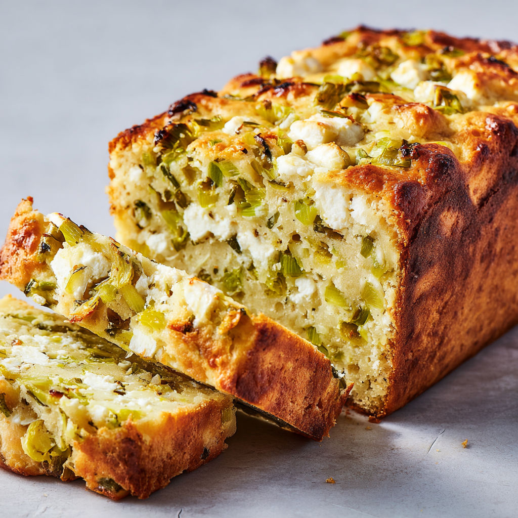 Cake fondant poireaux-feta, une recette zéro déchet simple et ultra gourmande.