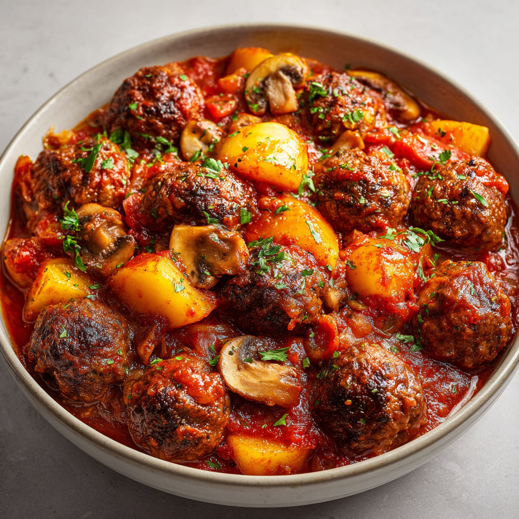 Boulettes de bœuf et pommes de terre au Cookeo, une recette savoureuse et délicieuse.