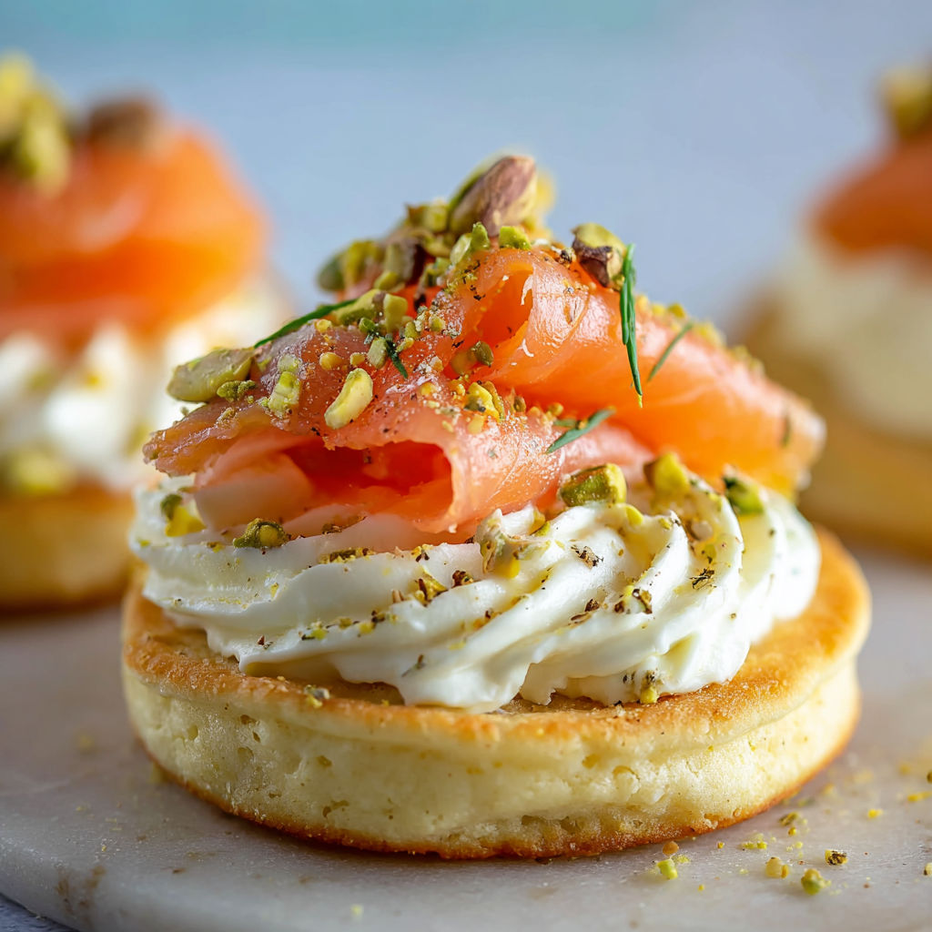Bouchées apéritives au saumon et fromage frais, fraîches et raffinées.