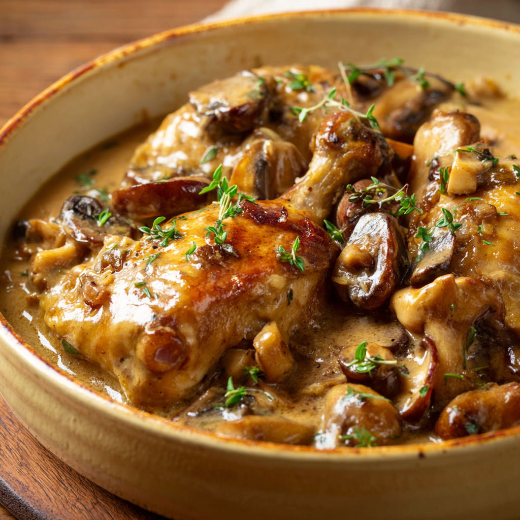 Une recette de Cailles aux champignons des bois, recette raffinée et forestière.