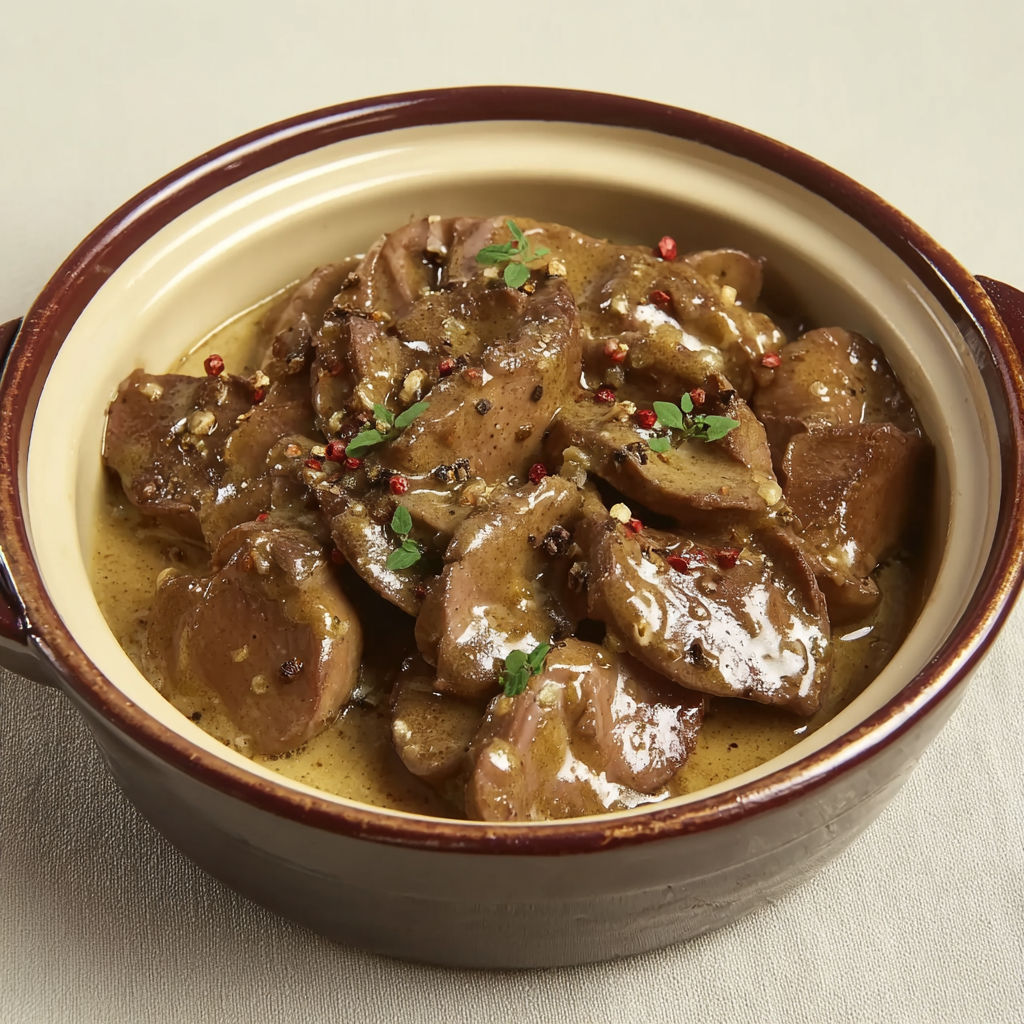 Rognons de veau à la moutarde, sauce crémeuse et caractère bistrot.
