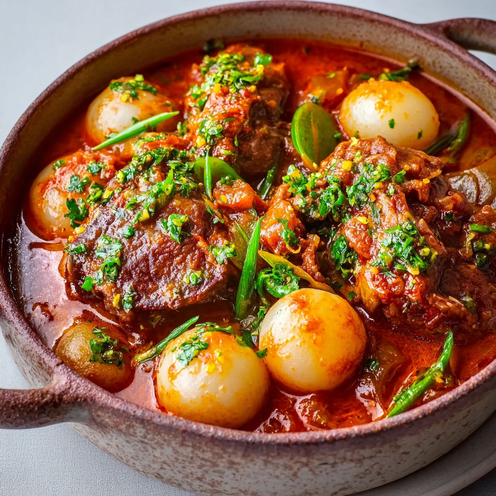 Épaule d’agneau fondante au citron et persil, un plat parfumé aux épices et mijoté au four.