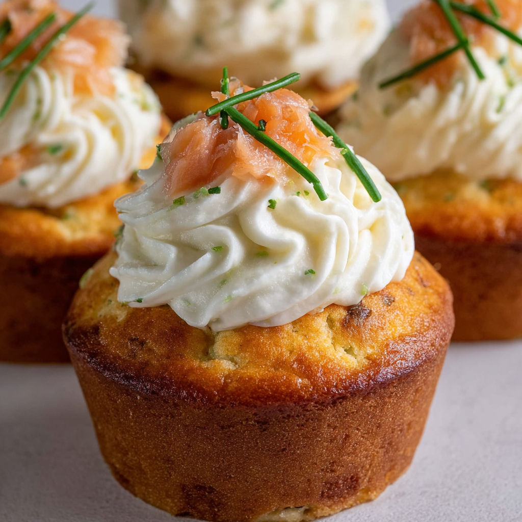 Cupcakes apéritifs au saumon et asperges, légers, parfumés et irrésistiblement crémeux.