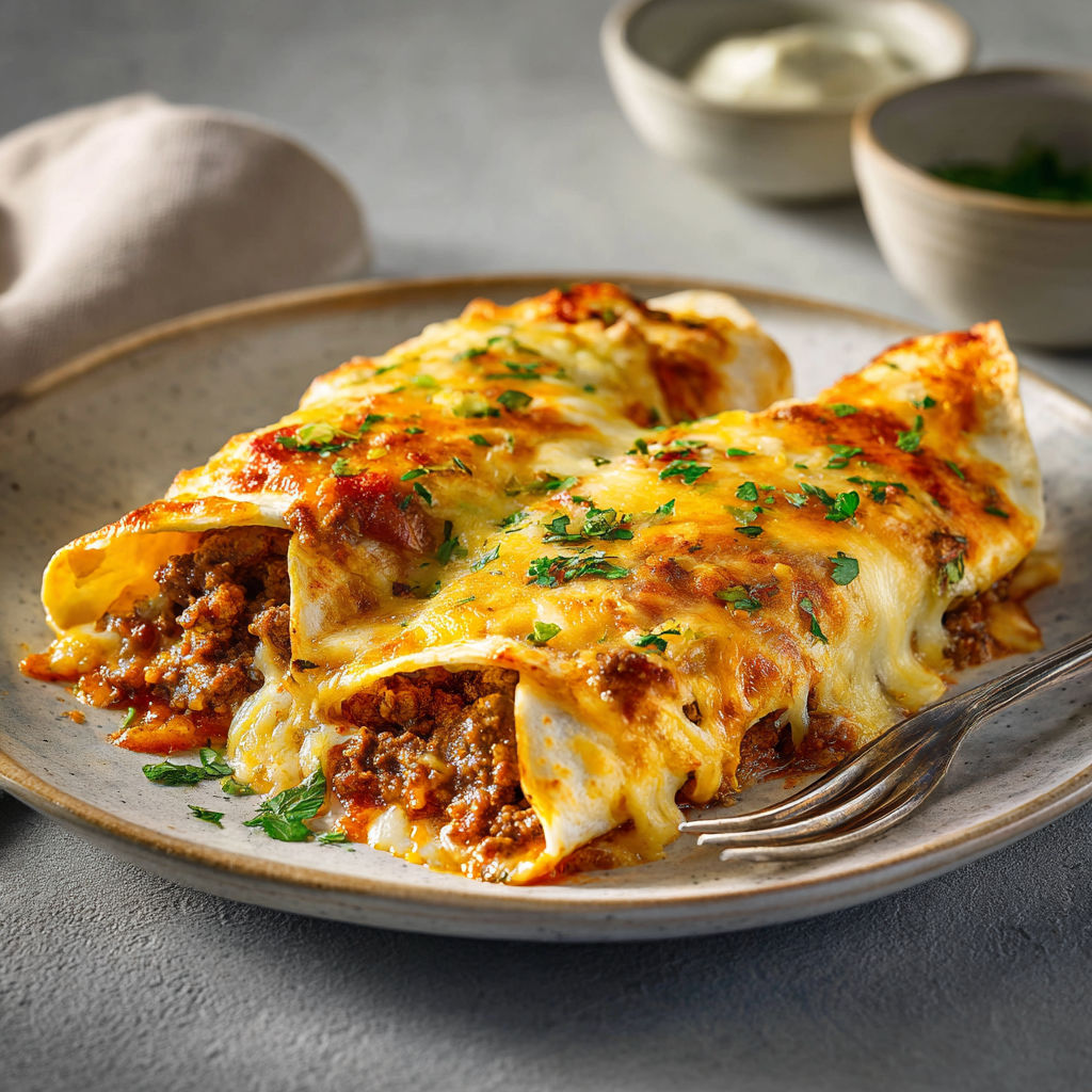 Tacos maison gratinés à la viande, recette rapide et ultra gourmande.