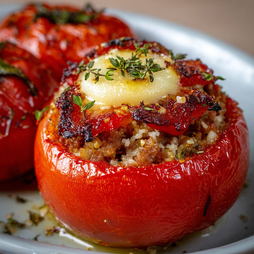 Tomates farcies maison faciles et savoureuses.