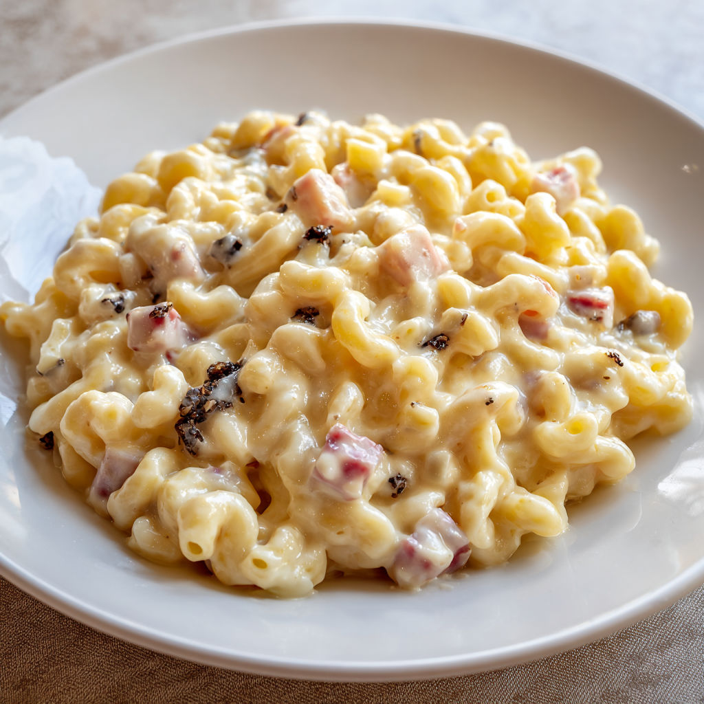 Risotto de coquillettes à la truffe, une recette gourmande et raffinée.