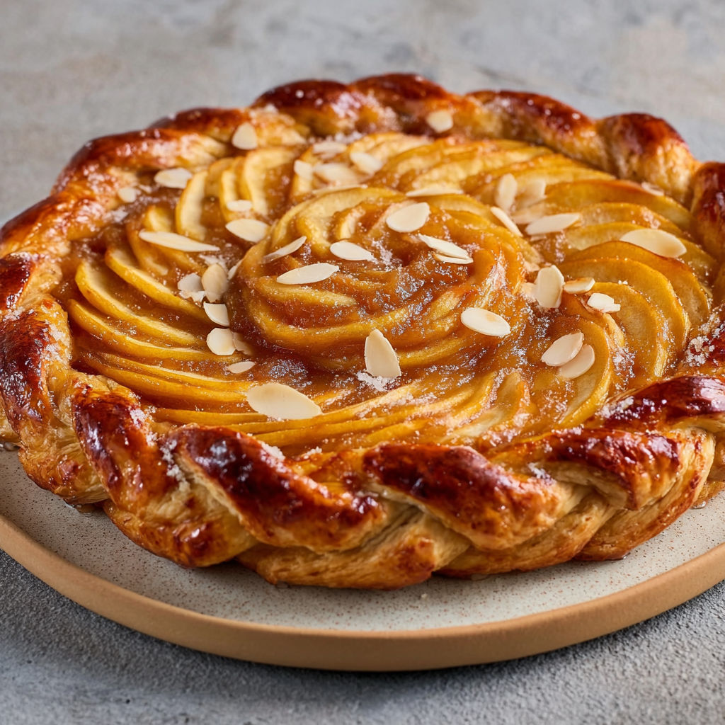 Une tarte aux pommes délicieuse et facile à préparer à la maison.