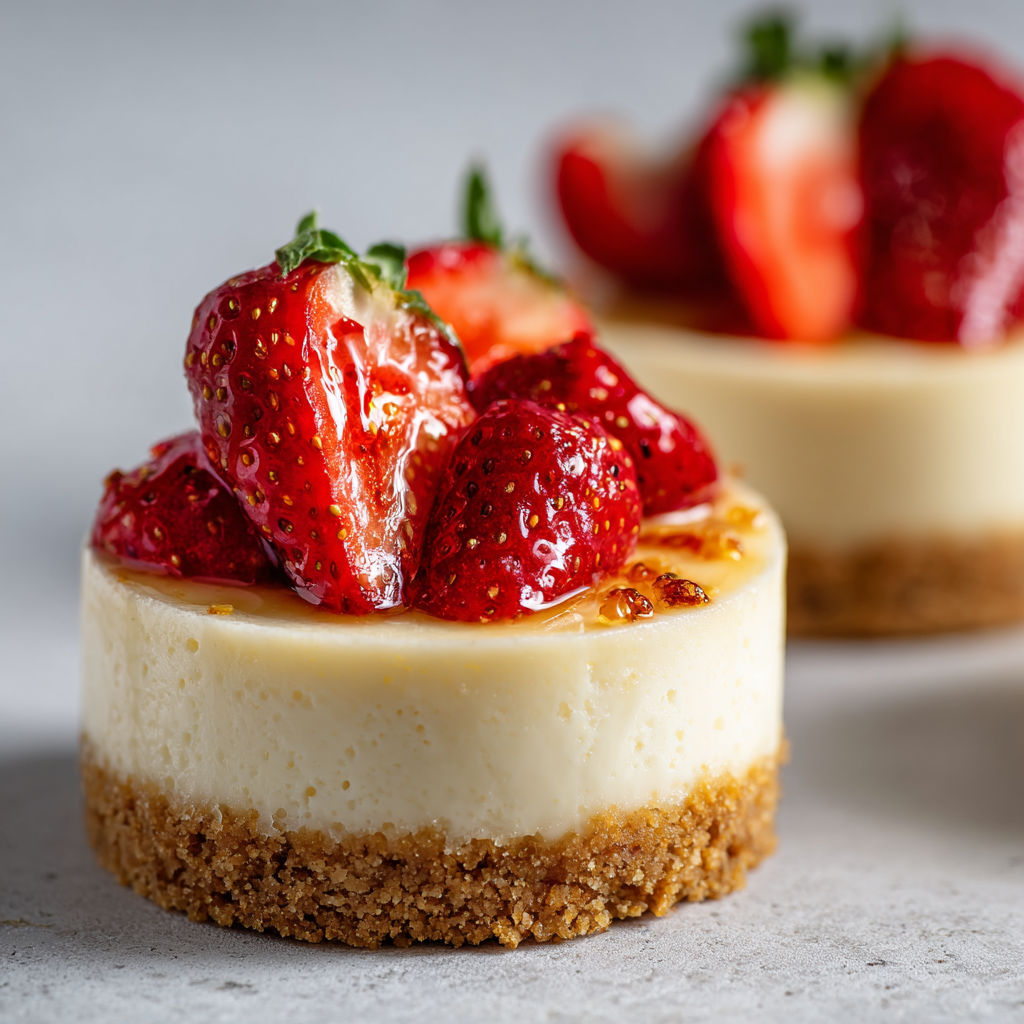 Cheesecake frais à la brousse et au miel, sur base croustillante de spéculoos et beurre salé.